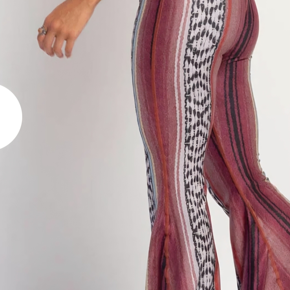 Teeki Multicolor Patterned Flare Pants - image 5